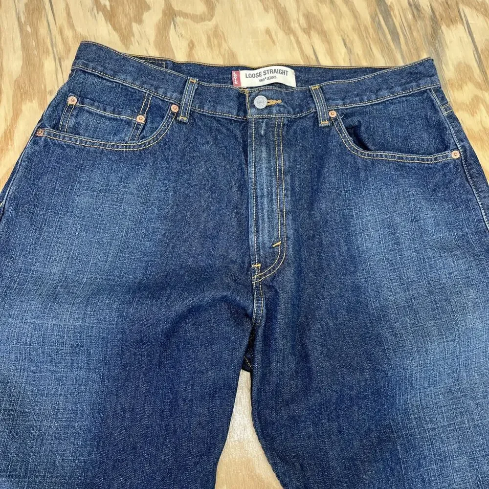 Y2K Levi's 559 Loose Fit Straight Jeans Men's Size 36x32 Vintage Skater Grunge